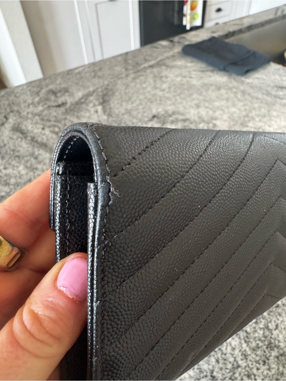 YSL monogramme logo leather flap wallet - Picture 4 of 9